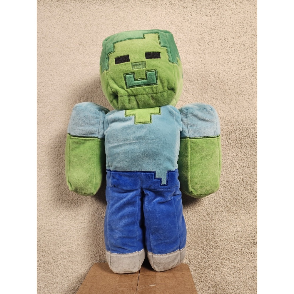 Official Minecraft Zombie 18" Plush Jay Franco 2022 Mojang Stuffed Toy